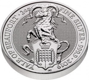 Queens Beast Yale of Beaufort Silber 2 oz 2019